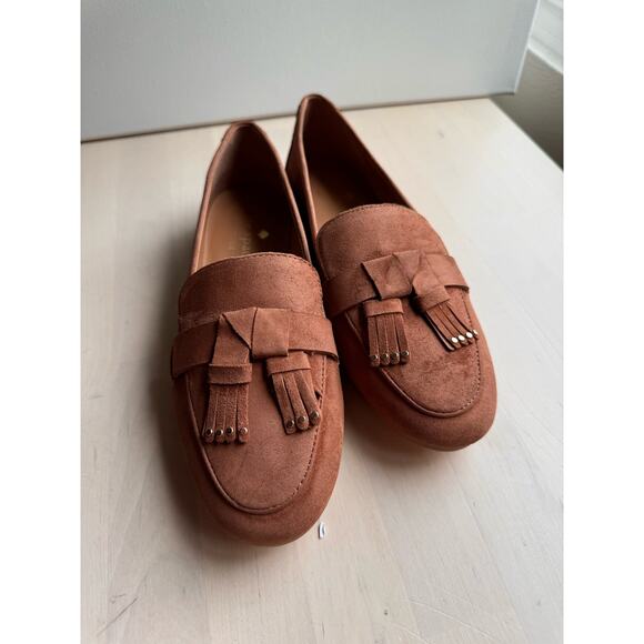 Kate Spade Classic Berkeley tassel brown tan suede loafers  size 5.5 - Picture 5 of 10